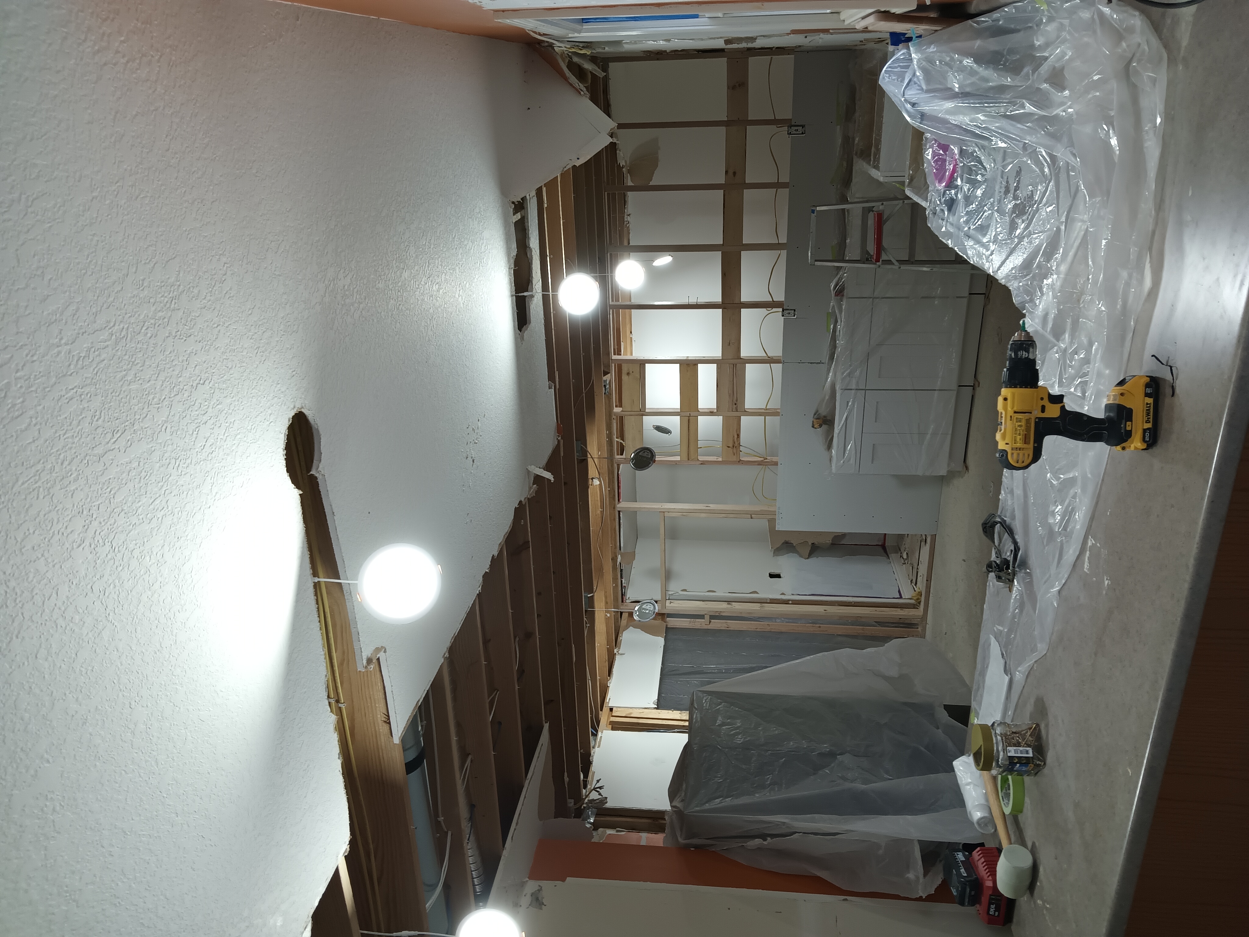 Drywall before repair